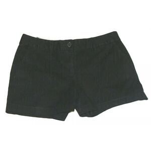 ANN TAYLOR LOFT Black Brushed Cotton Casual SHORTS Sz 4 (4 Inch Inseam)*